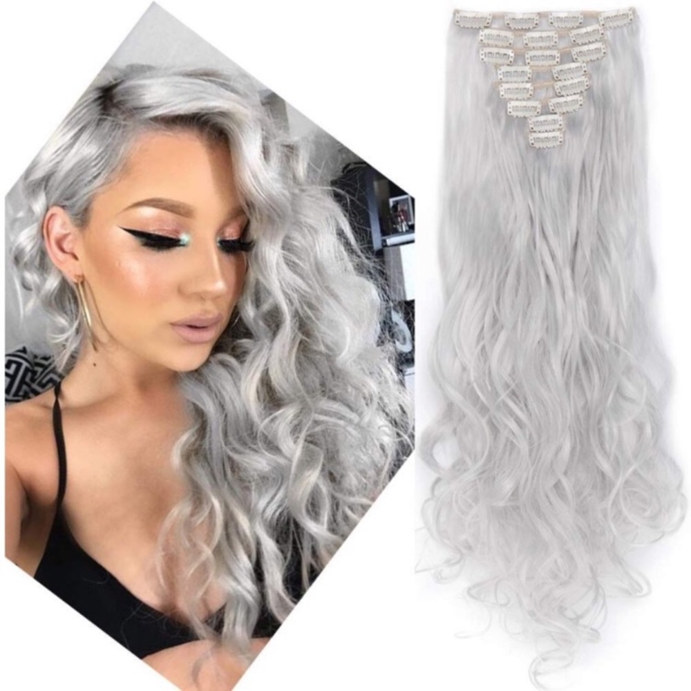 💜 GRAY BODY WAVY HAIR EXTENSIONS *NEW*